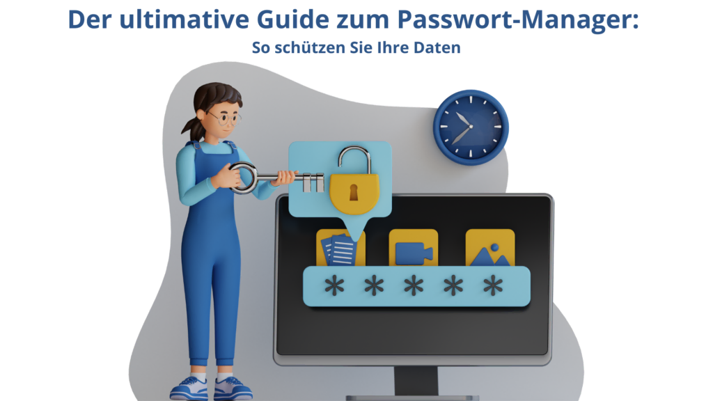 Grafik um die Funktionalität eines Passwortmanagers darzustellen